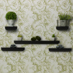 Melannco Floating Molding Shelves Set of 5 Black