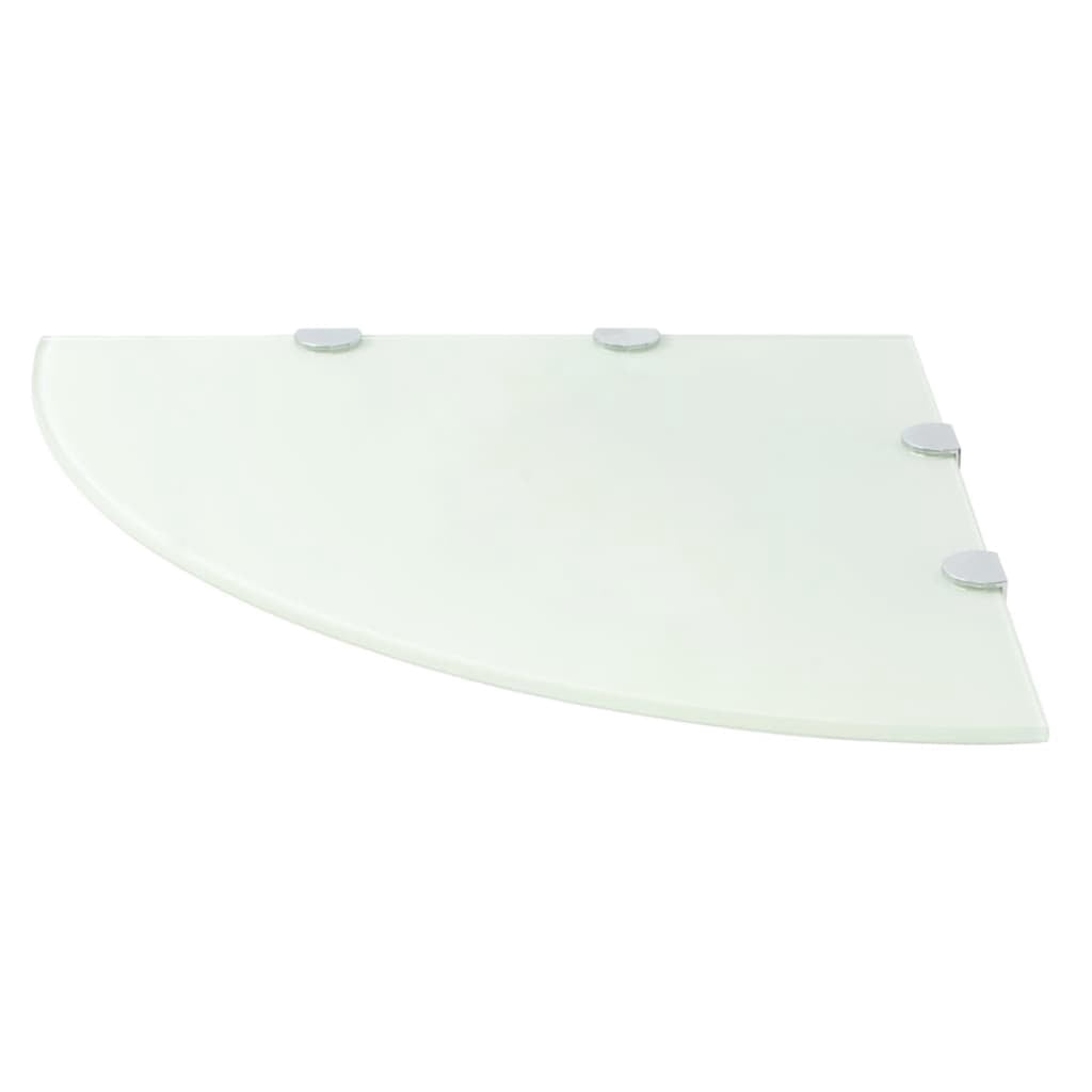 vidaXL Wall Corner Shelf Floating Corner Shelf Display Shelf Tempered Glass