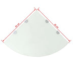 vidaXL Wall Corner Shelf Floating Corner Shelf Display Shelf Tempered Glass
