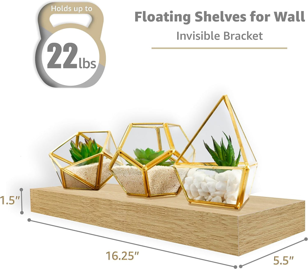Sorbus Floating Shelves, Wall Shelves for Bedroom, Kitchen, Living Room, Bathroom Shelves Over The Toilet (4-Pack)