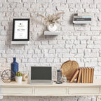 Sorbus Square Floating Shelf for Wall - 3 Small Shelves with Invisible Mounting Brackets for Living Room Decor, Bedroom, Bathroom Decor, Home & Kitchen - 9" Wall Shelf to Display Photos Trophies