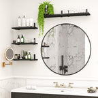 Fairy 10pcs Floating Shelves, Width 4.7 inches Wall Shelves, Home Wood Shelf Wall Mounted, Black