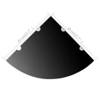 vidaXL Wall Corner Shelf Floating Corner Shelf Display Shelf Tempered Glass