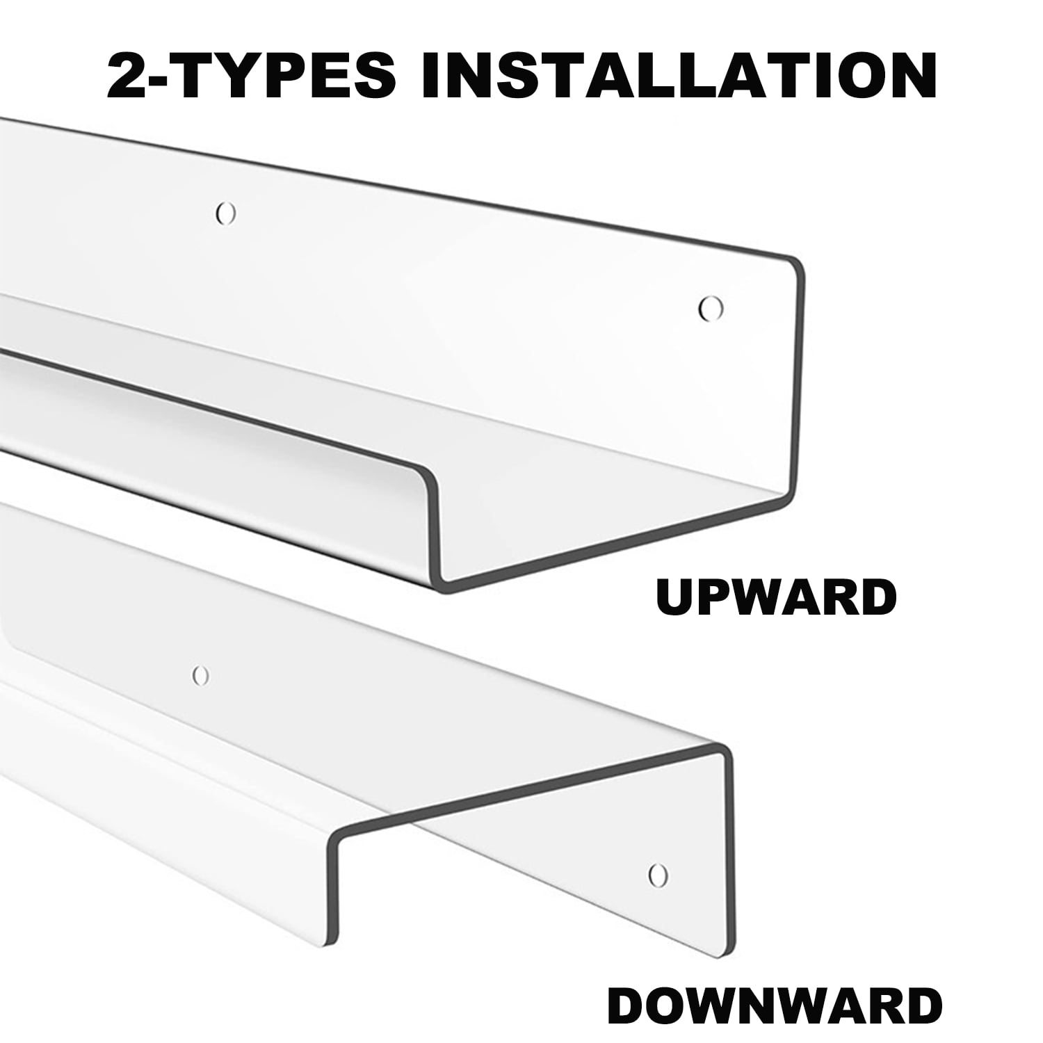 Floating Metal Wall Shelves Picture Ledge W/Lip, Set of 5 Heavy Duty Modern Farmhouse Rustic Designed Shelf (15in Black)