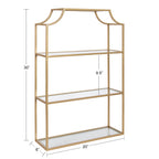 Kate and Laurel Ciel Glam 3-Tier Scalloped Wall Shelf - Gold