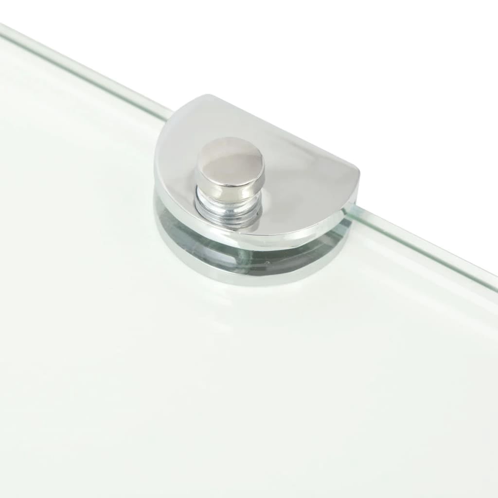 vidaXL Wall Corner Shelf Floating Corner Shelf Display Shelf Tempered Glass