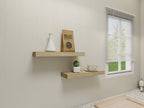 (4 pack) Mainstays Natural 16.5" Wood Floating Shelves, Set of 2