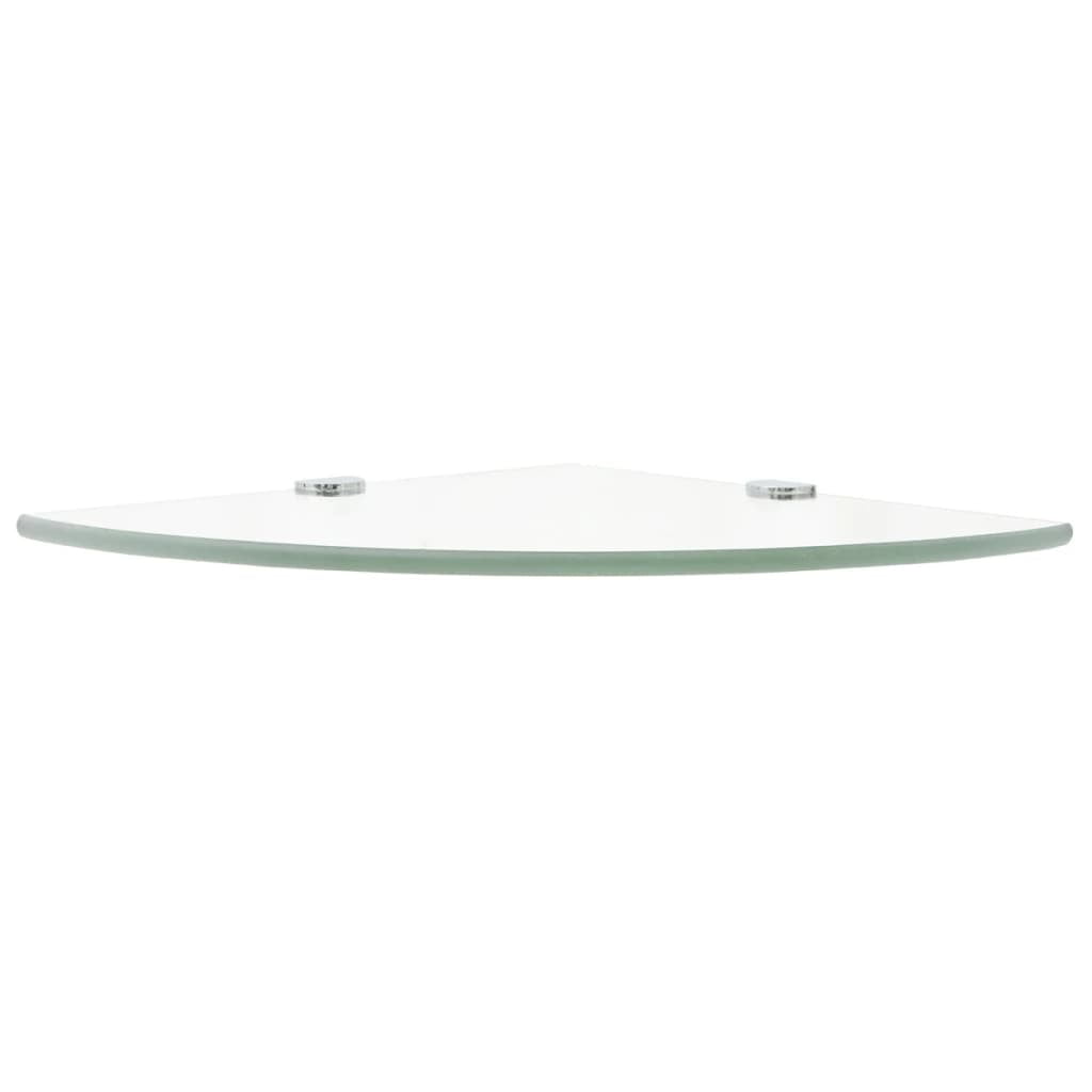 vidaXL Wall Corner Shelf Floating Corner Shelf Display Shelf Tempered Glass