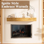 Woodty Eco 60 in x 5 in Pine Natural Farmhouse Fireplace Mantel