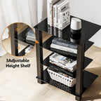 FITUEYES Metal Floating Shelves, 23.6" x 17.9", Black
