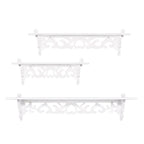 YLSHRF Display Wall Shelf, Wall Shelves,Set of 3 Shabby Floating Wall Shelves Bookshelf Display Wall Shelf Storage Rack