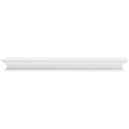 Beaumont Lane Modern Wood Extra Long Floating Wall Shelf in Pure White, Assembled