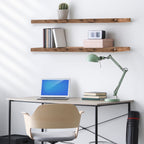 Sorbus Extra Long Floating Shelves – Set of 3 Wall-Mounted Shelves (48"x9") for Bedroom, Kitchen, Living Room, Bathroom – Mahogany Farmhouse Décor