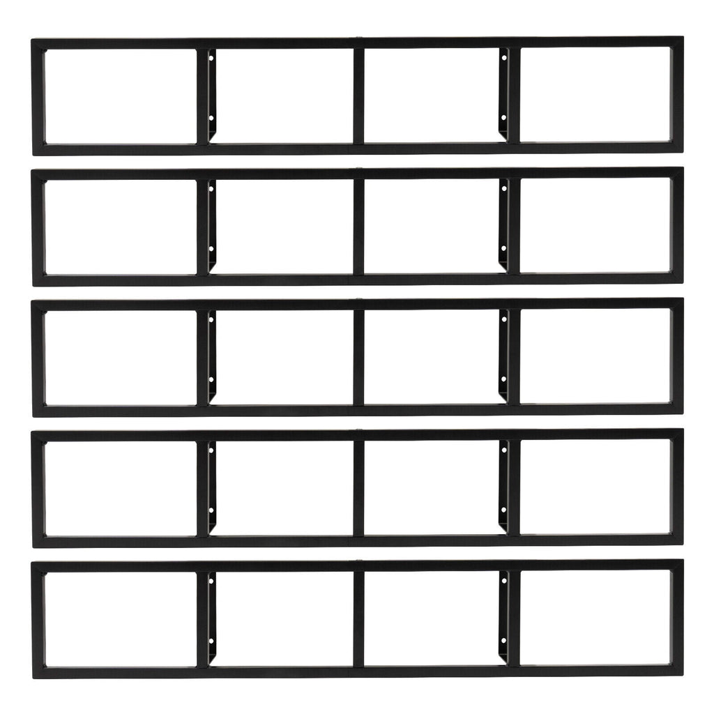 Set of 5 Video Game Rack,Wall Mount CD DVD Storage Shelf, 34 Inch Media Storage Rack Metal Floating Shelf Black,CD Rack