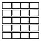 Set of 5 Video Game Rack,Wall Mount CD DVD Storage Shelf, 34 Inch Media Storage Rack Metal Floating Shelf Black,CD Rack