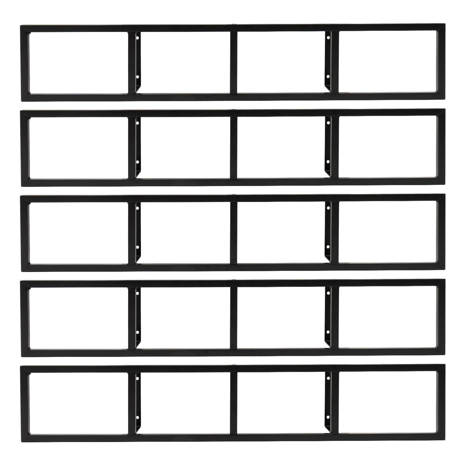Set of 5 Video Game Rack,Wall Mount CD DVD Storage Shelf, 34 Inch Media Storage Rack Metal Floating Shelf Black,CD Rack