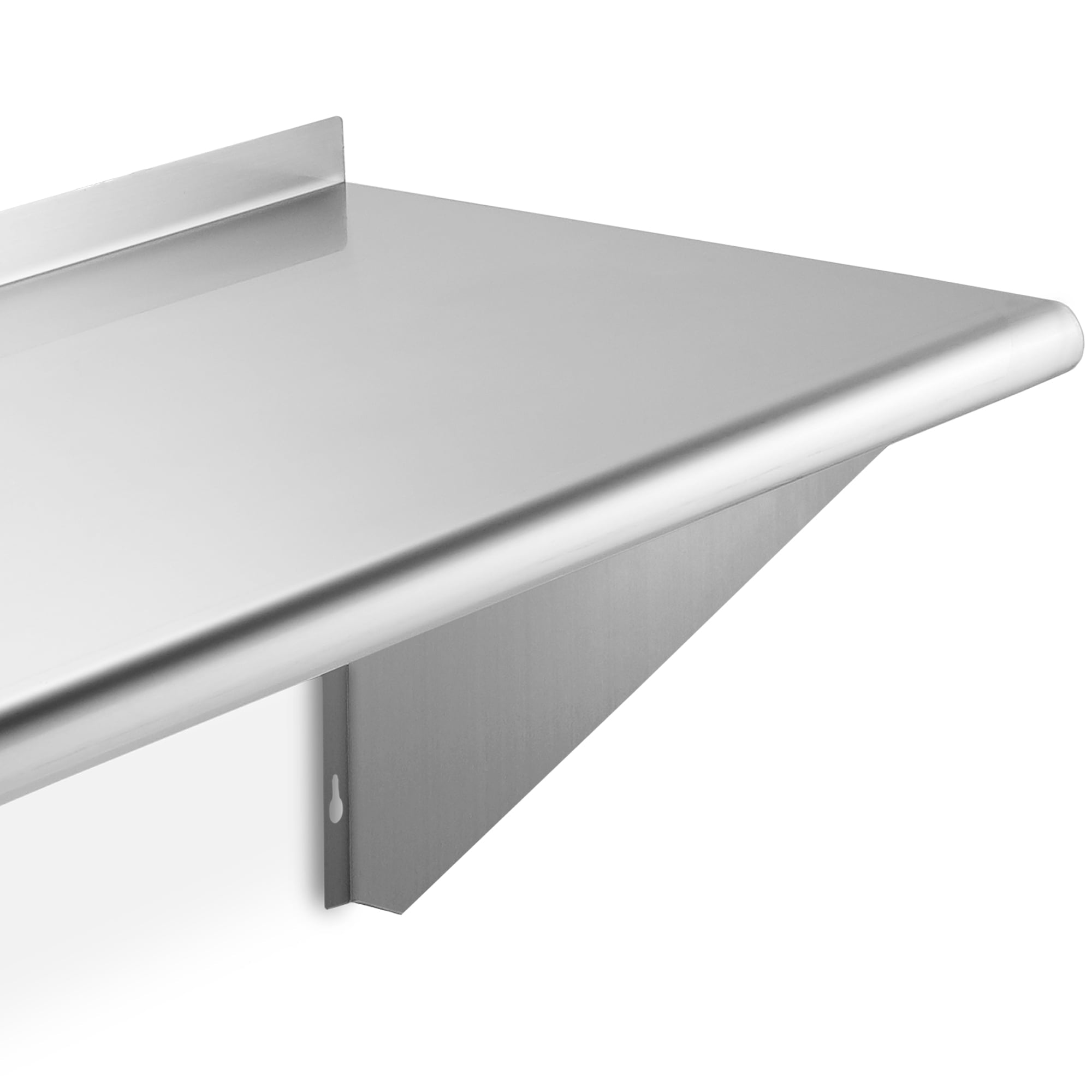 GRIDMANN 14" x 48" NSF Stainless Steel Kitchen Wall Mount Shelf w/ Backsplash