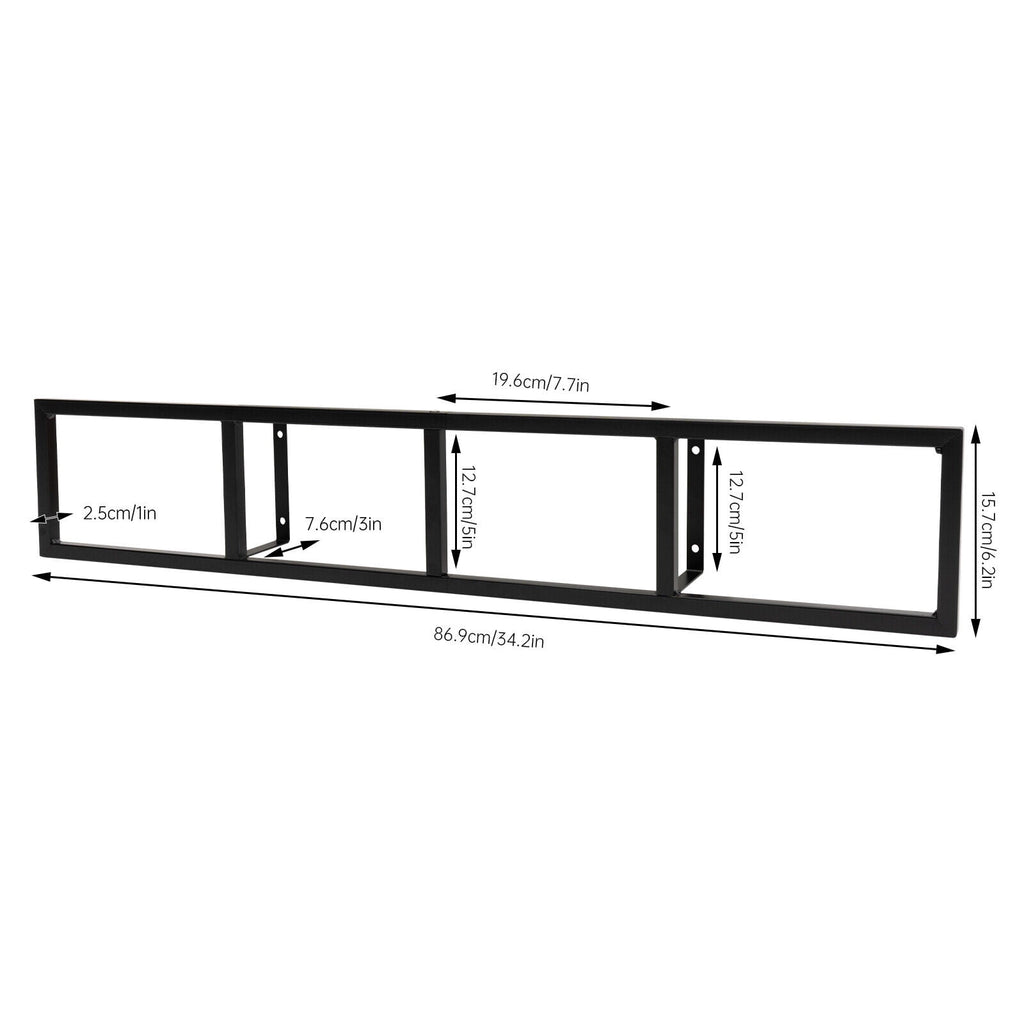 Set of 5 Video Game Rack,Wall Mount CD DVD Storage Shelf, 34 Inch Media Storage Rack Metal Floating Shelf Black,CD Rack