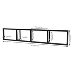 Set of 5 Video Game Rack,Wall Mount CD DVD Storage Shelf, 34 Inch Media Storage Rack Metal Floating Shelf Black,CD Rack