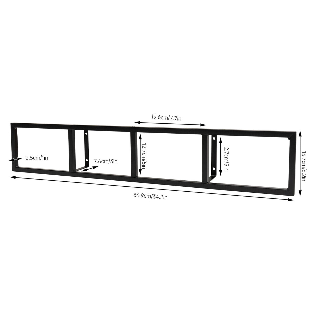 Set of 5 Video Game Rack,Wall Mount CD DVD Storage Shelf, 34 Inch Media Storage Rack Metal Floating Shelf Black,CD Rack