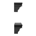 Danya B. Decorative 24" Floating Wall Décor Display Ledge Shelves – (Set of 2) - Black