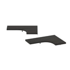Furinno Rossi Wall Mounted Corner L-Shape Floating Display Shelves, Espresso, Set of 2