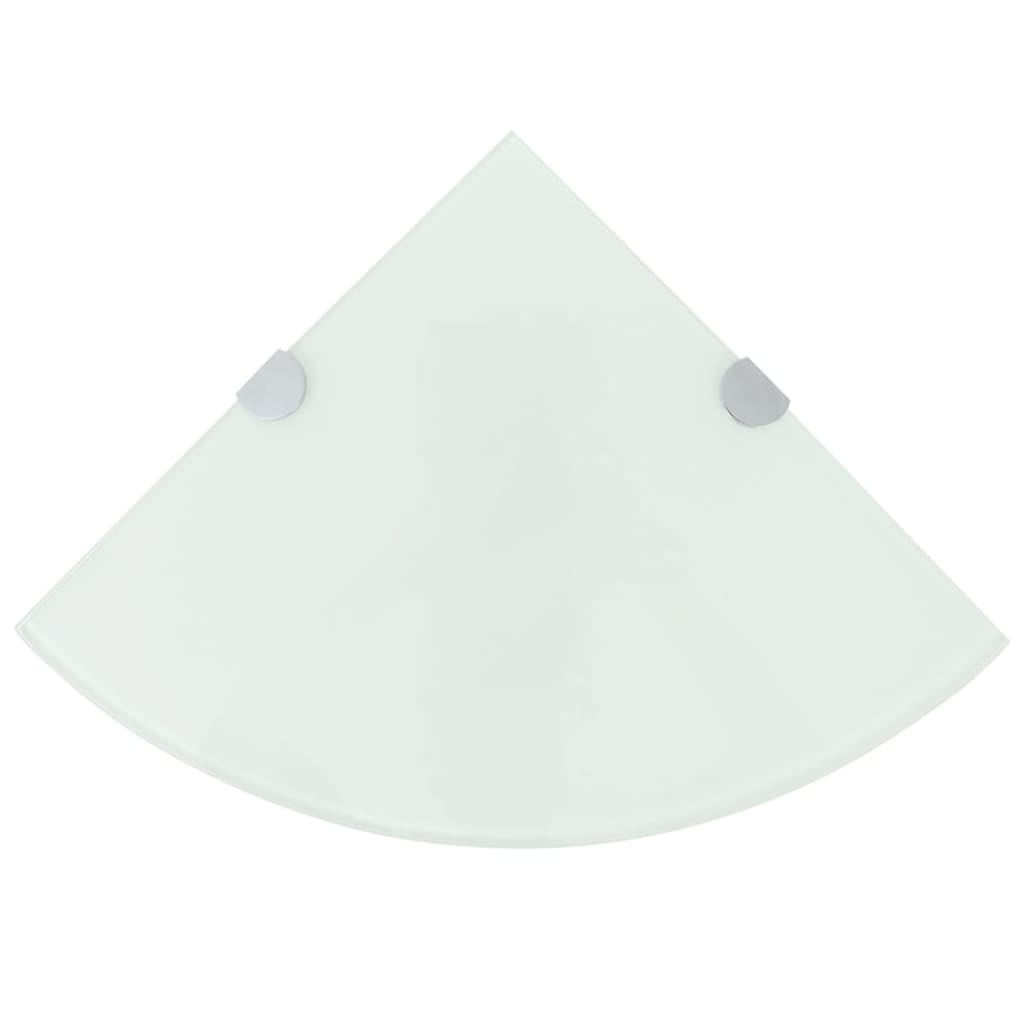 vidaXL Wall Corner Shelf Floating Corner Shelf Display Shelf Tempered Glass