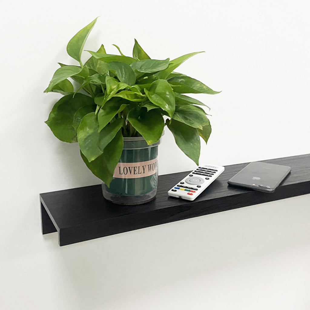 Giftgarden 36 inch Floating Shelves Set of 3, Wall Mounted Picture Ledge Shelf for Home, Office, Bedroom, Living Room, Kitchen Decor, Black