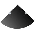 vidaXL Wall Corner Shelf Floating Corner Shelf Display Shelf Tempered Glass