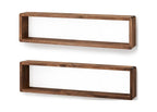 DRAKESTONE Stackable Floating Box Shelf, 2-Pack - Walnut