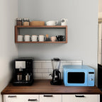 Kaboon 24" Floating Cube Shelves, Set of 2, Wall Mount Decorative Hanging Shelves, Dark Walnut