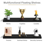 Sorbus Extra Long Floating Rectangle Shelves – 35" L x 9" D x 1.5" H Faux Wood Wall Shelves