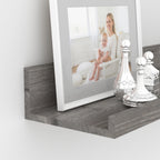 Floating Shelves Set of 5, 47 Inch Long Picture Ledge Shelf for Bathroom, Bedroom, Kitchen, Living Room Storage and Decoration, Gray