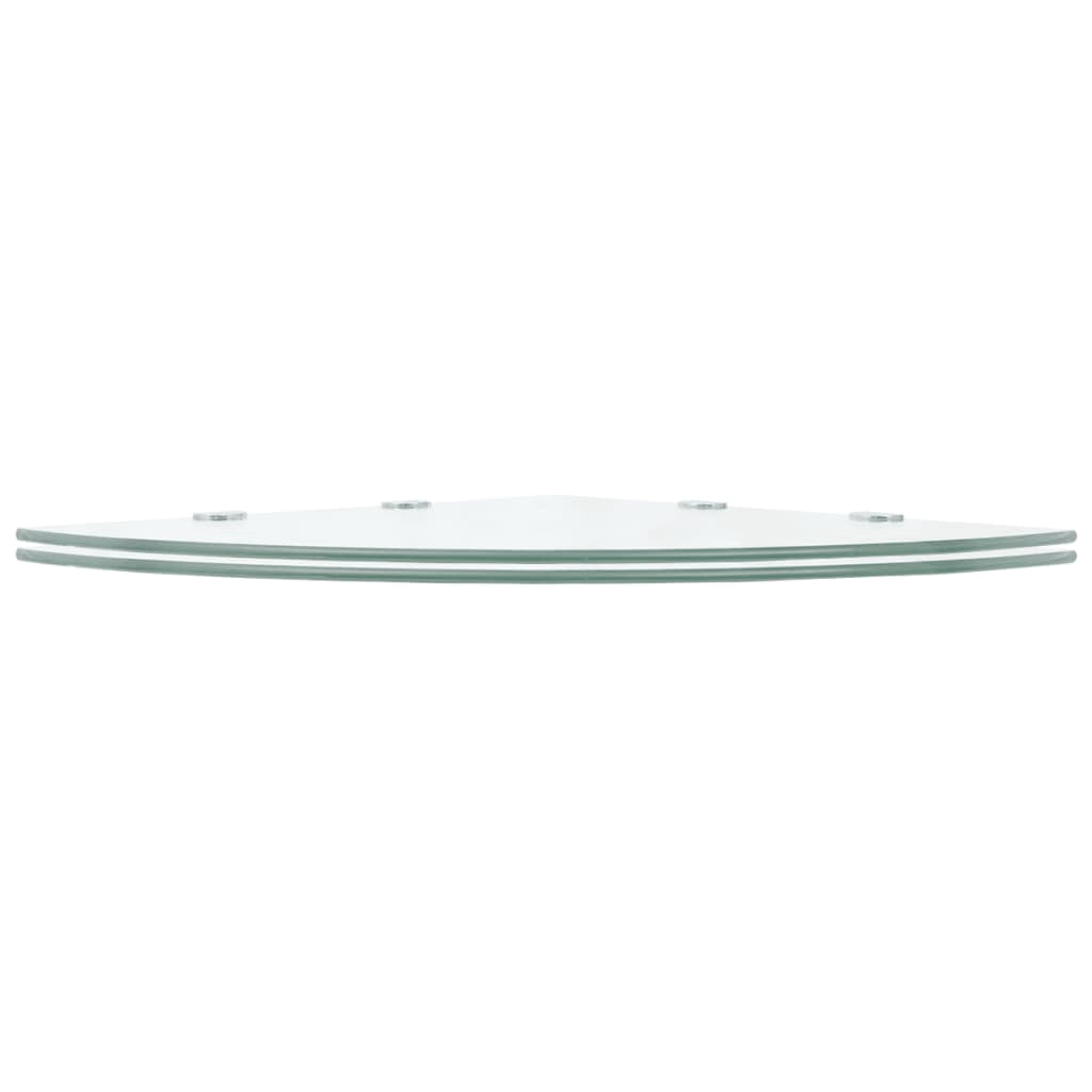 vidaXL Wall Corner Shelf Floating Corner Shelf Display Shelf Tempered Glass