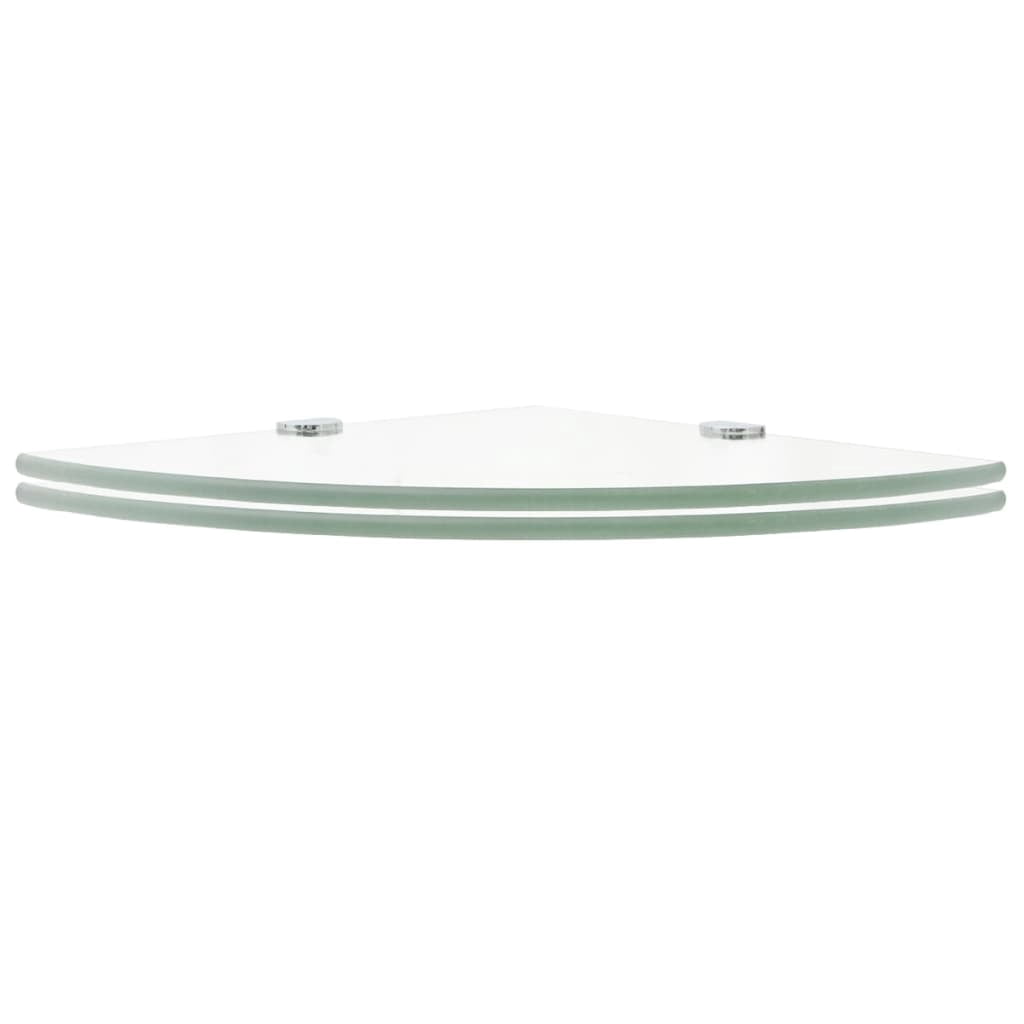 vidaXL Wall Corner Shelf Floating Corner Shelf Display Shelf Tempered Glass