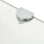 vidaXL Wall Corner Shelf Floating Corner Shelf Display Shelf Tempered Glass