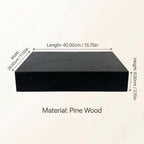 Wall Mount Shelf with Hidden Compartment, 15.75x11.02in, Requires Drilling Floating Shelves, Concealed Storage for Books, Plants, Wall Decor(Black)