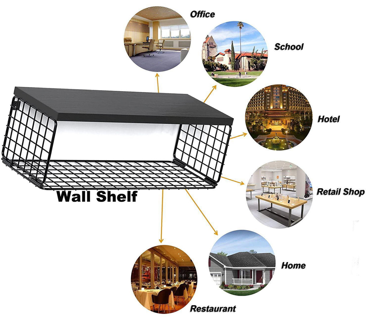 Set of 2+1 Wall-Mounted Floating Shelves W/Triangle Bracket & Frame, 16 Inch Black Rustic Wood Storage Shelf for Living Room Kitchen Bedroom Bathroom