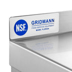 GRIDMANN 14" x 48" NSF Stainless Steel Kitchen Wall Mount Shelf w/ Backsplash