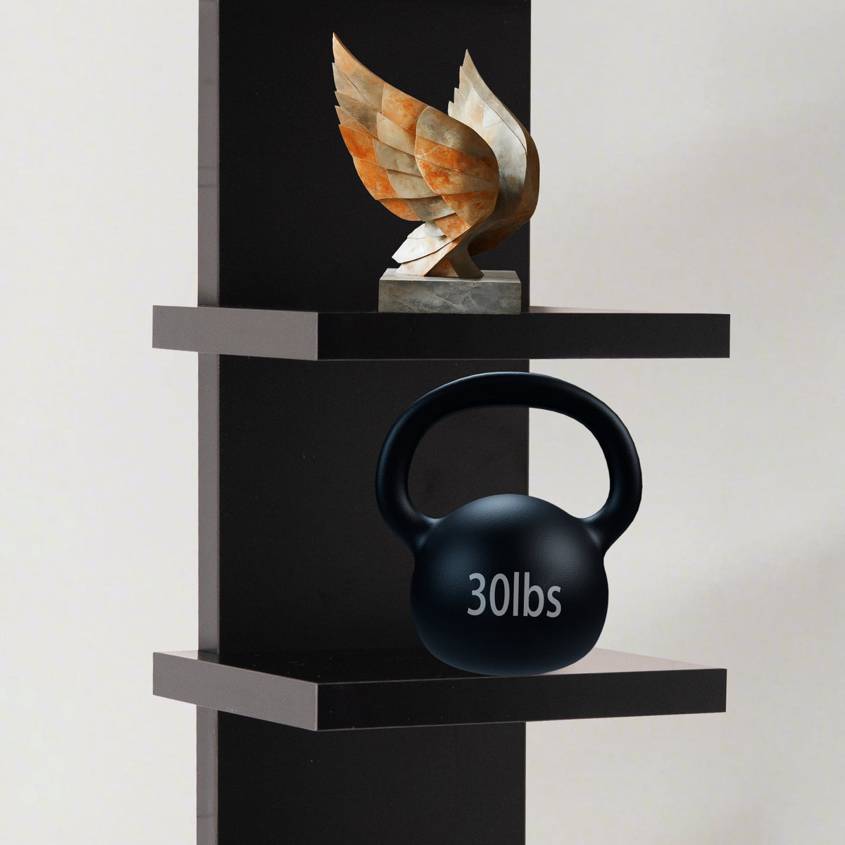 5 Tier Wall Shelf Unit, Black Wall Shelf, Multifunctional Display Floating Shelf, Bedroom and Home Decor Organizer