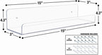 Sorbus 6-Pack Clear Acrylic Wall Ledge Floating Shelves, Organizer for Books, Decor & Kitchen
