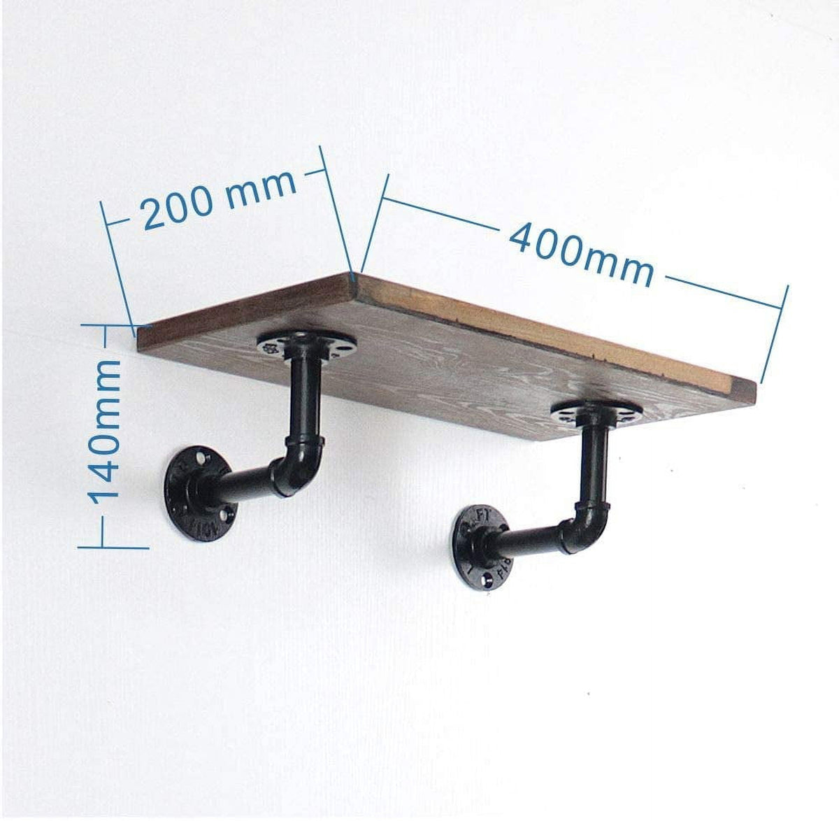 ATT Industrial Pipe Floating Shelf Rustic Vintage Display Rack