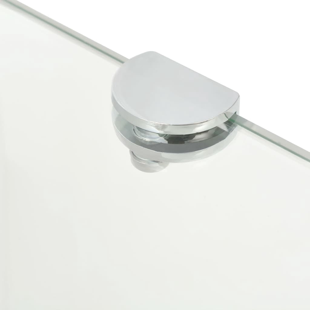 vidaXL Wall Corner Shelf Floating Corner Shelf Display Shelf Tempered Glass