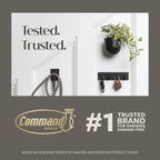Command Decor Metal Wall Shelf, Matte Black, Holds 5 lbs, 1 Shelf, 8 Large Adhesive Strips