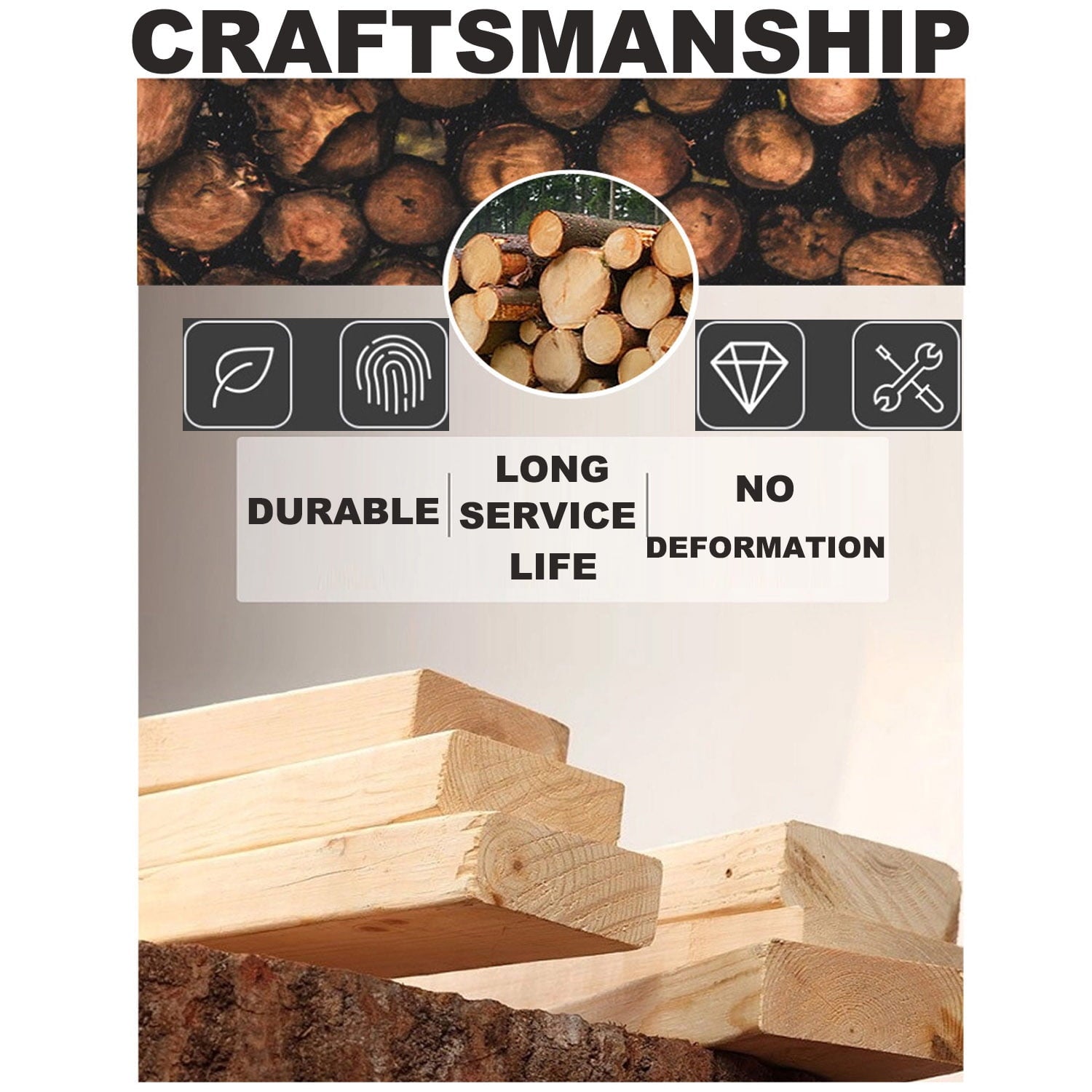 16" Wall-Mounted Floating Shelves W/Rack & Towel Bar, Home Decor 2-Tier White Wood Storage Shelf for Livingroom Kitchen Bedroom, Bathroom Shelves Over The Toilet