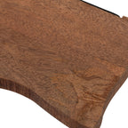 Mango Wood Floating Shelves for Living Room Decor - Modern Wall Display for Entryway - Storage Shelves for Bedroom - Set of 3, 18", Brown