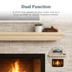 Mantels Direct Colton 60" Floating Wood Fireplace Mantel Shelf - Unfinished