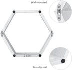 Hexagon Floating Shelves Set of 6 Honeycomb Shelves for Wall, Gray White
