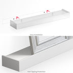 Ballucci Modern 24" Floating Shelves, Set of 2 Wood Wall Mount Shelves, White