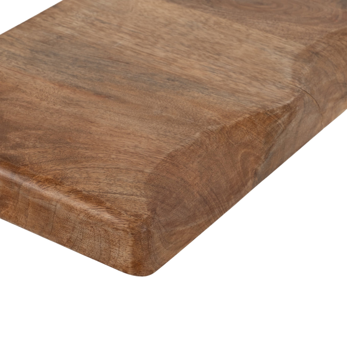 Rectangular Mango Wood Floating Shelf for Home Decor - Hanging Storage Organizer Shelves for Living Room, Office, and Entryway - Storage Organizer Accents for Study Room - Set of 3, 1", Brown